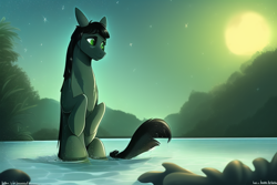 Size: 768x512 | Tagged: safe, derpibooru import, machine learning generated, oc, oc:anon filly, kelpie, female, filly, foal
