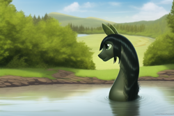 Size: 768x512 | Tagged: safe, derpibooru import, machine learning generated, oc, oc:anon filly, kelpie, female, filly, foal
