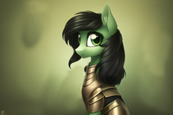 Size: 768x512 | Tagged: safe, derpibooru import, machine learning generated, oc, oc:anon filly, earth pony, pony, armor, female, filly, foal