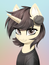 Size: 1875x2500 | Tagged: safe, artist:inowiseei, derpibooru import, oc, pony, unicorn, bust, female, mare, portrait, solo