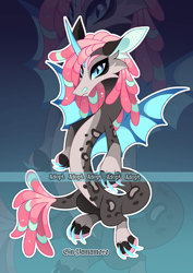 Size: 3016x4251 | Tagged: safe, artist:gkolae, derpibooru import, oc, oc only, draconequus, draconequus oc, horn, wings, zoom layer