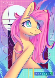 Size: 2480x3508 | Tagged: safe, artist:musicfirewind, derpibooru import, fluttershy, pegasus, pony, eyebrows, solo, white pupils