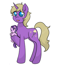 Size: 1462x1648 | Tagged: safe, artist:hayley566, derpibooru import, starlight glimmer, oc, oc only, oc:hay meadow, pony, unicorn, 2023 community collab, :p, cute, derpibooru community collaboration, female, mare, plushie, raised hoof, raised leg, simple background, solo, tongue, tongue out, transparent background