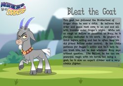 Size: 3014x2102 | Tagged: safe, artist:aleximusprime, derpibooru import, oc, oc only, oc:bleat, goat, fanfic:my little sister is a dragon, bio, brotherhood of grogar, raised hoof, raised leg, solo