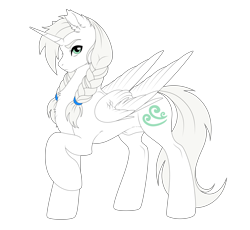 Size: 2563x2362 | Tagged: safe, artist:elberas, derpibooru import, oc, oc only, oc:ventus valentine, alicorn, pony, braid, male, simple background, slim, solo, stallion, transparent background