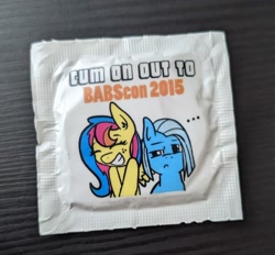 Size: 2048x1899 | Tagged: safe, derpibooru import, oc, oc:golden gates, babscon, condom