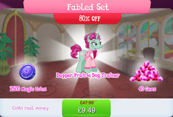 Size: 1261x854 | Tagged: safe, derpibooru import, pony, unicorn, bowtie, bundle, clothes, costs real money, english, gameloft, gem, horn, magic coins, male, numbers, official, sale, siegfried and roy, solo, solo focus, stallion, text, unnamed character, unnamed pony