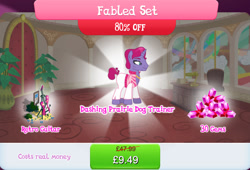 Size: 1261x858 | Tagged: safe, derpibooru import, pony, unicorn, bundle, bush, clothes, costs real money, english, gameloft, gem, guitar, horn, jewelry, male, musical instrument, necklace, numbers, official, sale, siegfried and roy, solo, solo focus, stallion, text, unnamed character, unnamed pony