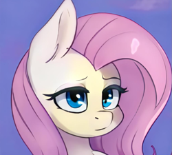 Size: 987x887 | Tagged: safe, artist:thisponydoesnotexist, derpibooru import, machine learning generated, pony, bust, not fluttershy, portrait, simple background, solo