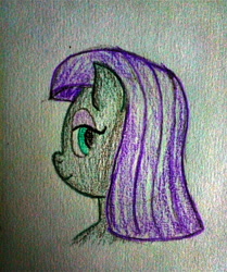 Size: 3072x3680 | Tagged: safe, artist:mildgyth, derpibooru exclusive, derpibooru import, maud pie, anthro, bust, portrait, smiling, solo, traditional art, when she smiles