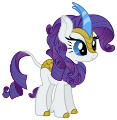 Size: 241x247 | Tagged: safe, derpibooru import, rarity, kirin, female, gameloft, kirin rarity, kirin-ified, simple background, smiling, solo, species swap, transparent background, white outline