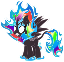 Size: 258x249 | Tagged: safe, derpibooru import, rainbow dash, kirin, nirik, gameloft, kirin rainbow dash, kirin-ified, simple background, solo, species swap, transparent background
