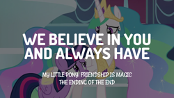 Size: 1920x1080 | Tagged: safe, derpibooru import, edit, edited screencap, editor:quoterific, screencap, princess celestia, twilight sparkle, twilight sparkle (alicorn), alicorn, the ending of the end