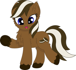 Size: 1851x1706 | Tagged: safe, artist:fliegerfausttop47, artist:thatusualguy06, derpibooru exclusive, derpibooru import, oc, oc only, oc:cherry cookie, earth pony, pony, .svg available, 2023 community collab, derpibooru community collaboration, earth pony oc, female, frog (hoof), looking at you, mare, open mouth, open smile, simple background, smiling, solo, svg, transparent background, underhoof, vector