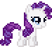 Size: 74x68 | Tagged: safe, artist:rj-p, derpibooru import, rarity, pony, unicorn, animated, desktop ponies, female, filly, filly rarity, foal, gif, happy, pixel art, simple background, smiling, solo, sprite, stare, transparent background, younger