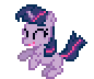 Size: 86x72 | Tagged: safe, artist:rj-p, derpibooru import, twilight sparkle, pony, unicorn, animated, dancing, desktop ponies, female, filly, filly twilight sparkle, foal, gif, happy, pixel art, simple background, solo, sprite, transparent background, younger