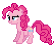 Size: 110x88 | Tagged: safe, artist:deathpwny, derpibooru import, pinkie pie, earth pony, pony, animated, cute, desktop ponies, diapinkes, gif, happy, pixel art, simple background, sitting, solo, sprite, transparent background