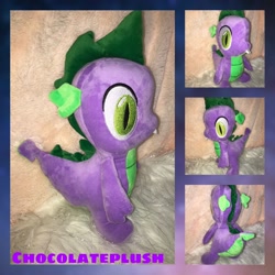 Size: 1600x1600 | Tagged: safe, artist:purpura95, derpibooru import, spike, dragon, irl, male, photo, plushie, solo