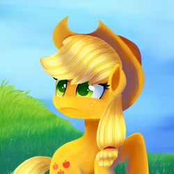 Size: 1200x1200 | Tagged: safe, artist:andromedasparkz, derpibooru import, applejack, earth pony, female, solo