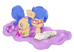 Size: 4960x3508 | Tagged: safe, artist:avacz, derpibooru import, oc, oc only, bat pony, blanket, book, clothes, cute, glasses, nerd, reading, relaxing, resting, simple background, socks, solo, striped socks, transparent background