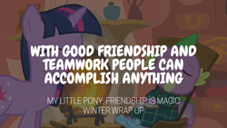 Size: 1920x1080 | Tagged: safe, derpibooru import, edit, edited screencap, editor:quoterific, screencap, spike, twilight sparkle, unicorn twilight, dragon, pony, unicorn, winter wrap up, clipboard, duo, eyes closed, female, fire, fireplace, golden oaks library, laughing, male, mare, quill, rocking chair