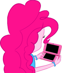 Size: 481x563 | Tagged: safe, artist:dustinwatsongkx, derpibooru import, pinkie pie, human, equestria girls, 3ds, facing away, simple background, solo, transparent background