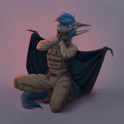 Size: 2560x2560 | Tagged: safe, artist:inarimayer, derpibooru import, oc, oc only, oc:nocturne star, anthro, bat pony, plantigrade anthro, bat pony oc, solo