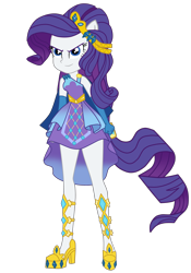Size: 2300x3292 | Tagged: safe, artist:gmaplay, derpibooru import, rarity, cheer you on, equestria girls, equestria girls series, spoiler:eqg series (season 2), >:), cape, clothes, diamonds, gloves, jewelry, leg bracelet, long gloves, ponied up, pony ears, shoes, shoulder straps, simple background, skirt, sleeveless, solo, super ponied up, tiara, toga, transparent background, waistband