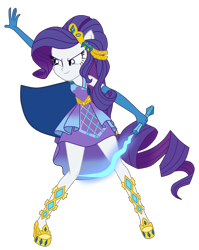 Size: 2300x2884 | Tagged: safe, artist:gmaplay, derpibooru import, rarity, cheer you on, equestria girls, equestria girls series, spoiler:eqg series (season 2), >:), armpits, arms spread out, cape, cute, diamonds, gloves, jewelry, leg bracelet, long gloves, ponied up, pony ears, shoes, shoulder straps, simple background, skirt, sleeveless, solo, super ponied up, tiara, toga, transparent background, waistband, whip