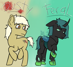 Size: 2460x2256 | Tagged: safe, derpibooru import, oc, changeling, earth pony, looking back, sad, sad eyes