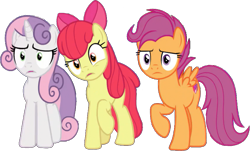 Size: 807x489 | Tagged: safe, artist:pascalmulokozi2, derpibooru import, edit, edited screencap, screencap, apple bloom, scootaloo, sweetie belle, earth pony, pegasus, pony, unicorn, growing up is hard to do, background removed, cutie mark crusaders, female, mare, not a vector, older, older apple bloom, older cmc, older scootaloo, older sweetie belle, simple background, transparent background, trio, trio female