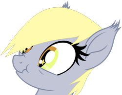 Size: 3502x2741 | Tagged: safe, artist:starshade, artist:twilyisbestpone, derpibooru import, derpy hooves, bat pony, pony, base used, bat ears, bat ponified, bust, derpybat, ear tufts, female, high res, nose wrinkle, race swap, scrunchy face, silly, simple background, solo, starry eyes, transparent background, wingding eyes