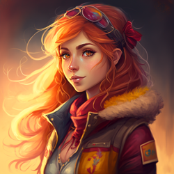 Size: 1024x1024 | Tagged: safe, derpibooru import, editor:nevereverevr, generator:midjourney, machine learning generated, sunset shimmer, human, clothes, female, humanized, solo