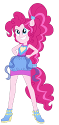 Size: 1900x4020 | Tagged: safe, artist:gmaplay, derpibooru import, pinkie pie, better together, cheer you on, equestria girls, bare shoulders, ponied up, simple background, sleeveless, solo, super ponied up, transparent background