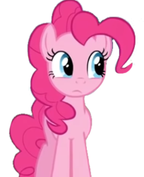 Size: 335x411 | Tagged: safe, derpibooru import, edit, edited screencap, screencap, pinkie pie, earth pony, pony, the best night ever, background removed, female, frown, looking at someone, mare, simple background, solo, transparent background