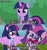 Size: 1080x1147 | Tagged: safe, artist:luigigamer25, derpibooru import, edit, edited screencap, screencap, sci-twi, twilight sparkle, twilight sparkle (alicorn), alicorn, human, pony, equestria girls, equestria girls series, forgotten friendship, g4.5, game knight, my little pony: pony life, season 9, the ending of the end, spoiler:s09, cute, female, generational ponidox, glasses, human ponidox, magic, mare, multeity, open mouth, open smile, ponied up, reference, self paradox, self ponidox, smiling, sparkle sparkle sparkle, spider-man: no way home, spread wings, super ponied up, telekinesis, text, twiabetes, wings