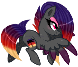 Size: 1863x1609 | Tagged: safe, artist:conflei, derpibooru import, oc, oc only, pegasus, pony, eyelashes, female, makeup, mare, pegasus oc, simple background, smiling, solo, transparent background, wings