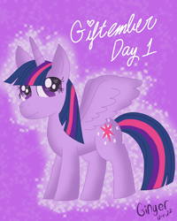 Size: 4000x5000 | Tagged: safe, artist:gingerthepicosimp, derpibooru import, twilight sparkle, twilight sparkle (alicorn), alicorn, pony, absurd resolution, female, giftember, mare, no more ponies at source, solo