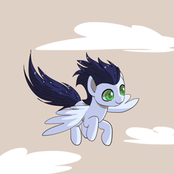 Size: 1200x1200 | Tagged: safe, artist:andromedasparkz, derpibooru import, soarin', pegasus, pony, flying, solo