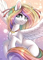 Size: 2050x2830 | Tagged: safe, artist:hakaina, derpibooru import, oc, oc only, pegasus, pony, chest fluff, ear fluff, ears, pegasus oc, solo, spread wings, stars, unshorn fetlocks, wings