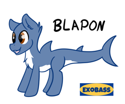 Size: 2586x2160 | Tagged: safe, artist:exobass, derpibooru import, oc, oc only, oc:blapon, original species, pony, shark, shark pony, blapon, blåhaj, ikea, ponified, shark plushie, simple background, white background