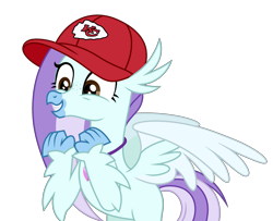 Size: 3113x2533 | Tagged: safe, artist:starshade, derpibooru import, oc, oc:ocean breeze (savygriffs), classical hippogriff, hippogriff, base used, baseball cap, cap, commission, hat, hippogriff oc, kansas city chiefs, simple background, solo, transparent background