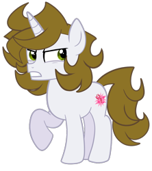 Size: 900x1013 | Tagged: safe, artist:saveraedae, derpibooru import, oc, oc only, pony, unicorn, colt, foal, looking offscreen, male, ponified, raised hoof, raised leg, show accurate, simple background, solo, teenager, the mark side, transparent background