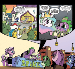 Size: 1040x952 | Tagged: safe, artist:andypriceart, idw, princess celestia, spike, cockatrice, dragon, comics, gigachad spike, older, older spike, spike the watcher