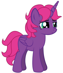 Size: 2040x2361 | Tagged: safe, artist:andrevus, derpibooru import, oc, oc only, oc:pinkmane, alicorn, pony, g1, g4, alicorn oc, alternate hairstyle, bed hair, g1 to g4, generation leap, horn, simple background, sleepy, solo, tired, transparent background, wings