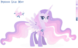 Size: 1920x1174 | Tagged: safe, artist:kabuvee, derpibooru import, oc, oc only, oc:lilac mist, alicorn, pony, female, mare, simple background, solo, transparent background