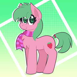 Size: 2000x2000 | Tagged: safe, artist:saveraedae, derpibooru import, oc, oc:pine berry, earth pony, clothes, commission, female, mare, scarf, solo