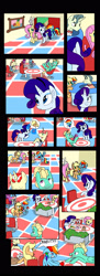 Size: 1200x3300 | Tagged: safe, artist:andromedasparkz, derpibooru import, angel bunny, applejack, berry punch, berryshine, flim, fluttershy, linky, rainbow dash, rarity, shoeshine, zephyr breeze, earth pony, pegasus, pony, rabbit, unicorn, animal, comic, female, male, mare, stallion