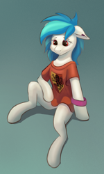 Size: 1436x2394 | Tagged: safe, artist:foxpit, derpibooru import, dj pon-3, vinyl scratch, clothes, female, sad, solo