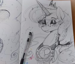 Size: 2048x1743 | Tagged: safe, artist:thelunarmoon, derpibooru import, princess luna, pony, sketch, solo, traditional art